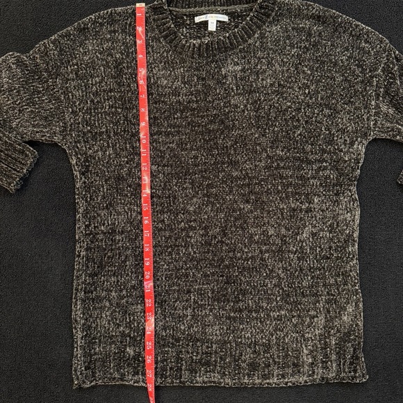 Seven 7 Womens Medium Brown Grey Crewneck Sweater Cozy Knit Lounge Soft Plush - Picture 6 of 9